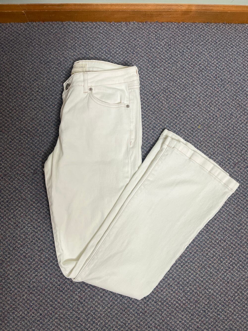 Happily Grey White Flare Denim Jeans Size 28